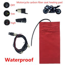 12V Universal Carbon Fiber Seat Heater Cover Heating Pad Motorcycle ATV UTV#