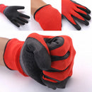 1 PAIR LATEX COATED NYLON WORK GLOVES SAFETY GARDEN BUILDERS GRIP K9V7