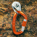 25KN D Shape Safety Lock Carabiner Outdoor Rock Climbing Buckle (Black)