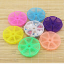 Portable Organizer Pill Round Box 7 Slot Health Pill Box Case Medicine Drug