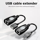 HW-RJ11 USB to RJ45 Extension Cable Ethernet Connector Line 50m Signal Amplifier