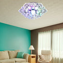 Modern LED Flower Crystal Ceiling Chandelier 9W Decor Lamp (Color Light) Newly