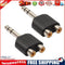 2Pcs 6.35mm 1/4" Stereo Plug to 2 RCA Female Jacks Splitter Audio Converter