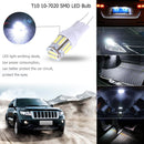 1 Pair T10 7020 10SMD Car LED Wedge Light License Plate Lamp (White Board)