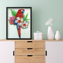 5D DIY Diamond Painting Parrot Partial Special Shape Drill Animal Picture Newly