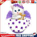 Cat 5D DIY Diamond Painting Embroidery Mosaic Needlework Home Decor(Purple)