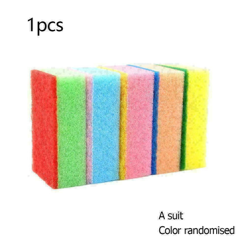 1PC Cleaning Sponge Brush 9*6*3CM Random color G9G9 L6C0 I2M8 I7E9