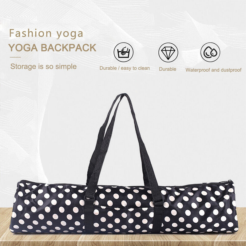 Yoga Mat Bag Gym Oxford Waterproof Pilates Sports Exercise Pad Carry Backpack