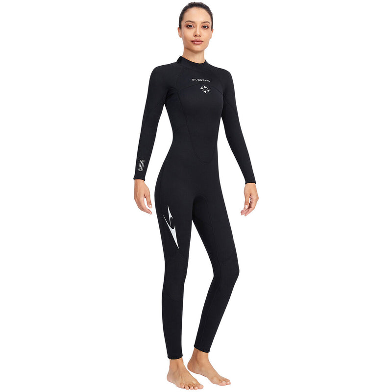 3mm Neoprene Wetsuits Women Scuba Diving Suits for Water Sports (Black S) Newly