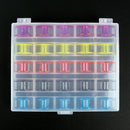 1pc Plastic 25 Single Bobbin Sewing Machine Spools w/ Thread Storage Case