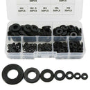 350Pcs/box 7 Sizes Black Nylon Flat Washer Gasket Assortment Kit  M2- M8