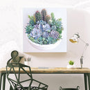5D DIY Full Round Drill Diamond Painting Succulent Plants Cross Stitch Mosa