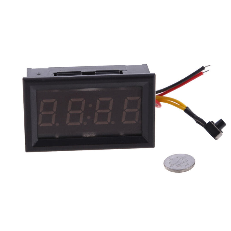 4 Digit 0.4inch Red LED Digital Electronic Clock for Car Motorcycle Motor