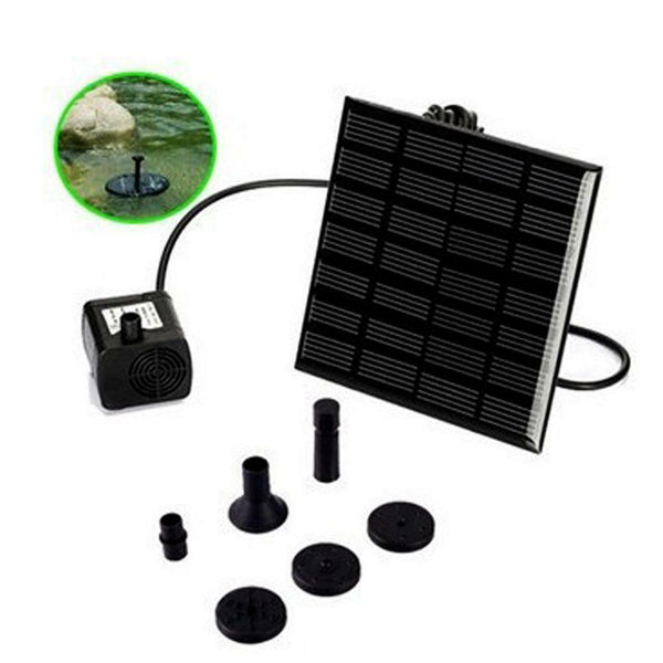 Fountain Pump Solar Water Panel Power Kit Pool Garden Pond Watering Submersible