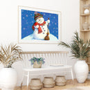 Christmas Snowman Oil Paint By Numbers DIY Coloring Picture for Adults Childrens