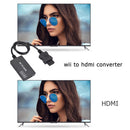 Portable for Wii to HDMI-Compatible Converter with 3.5mm Audio Jack Adapter