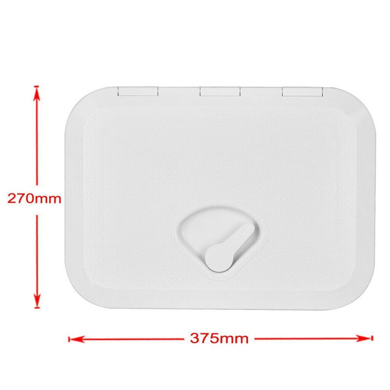 White Deck Plate 270*375mm Access Hatch Cover Marine Boat RV Deck Cover Lid