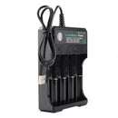 USB Battery Charger 4.23V 4-Slot Independent Charger for Rechargeable Batteries