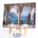 Painting By Numbers Kit DIY Double Arch Hand Painted Canvas Oil Art Picture G