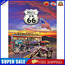 #A US 66 Motorcycle DIY Square Diamond Painting Craft Picture Rhinestone