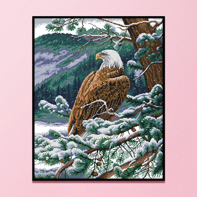 Partial Cross Stitch 2 Strands Printed Animal Pattern Needlework Kits Wall
