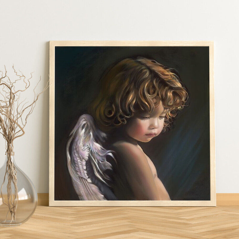 Little Angel Drawing Frameless DIY Oil Paint by Numbers Canvas Home Decor Newly