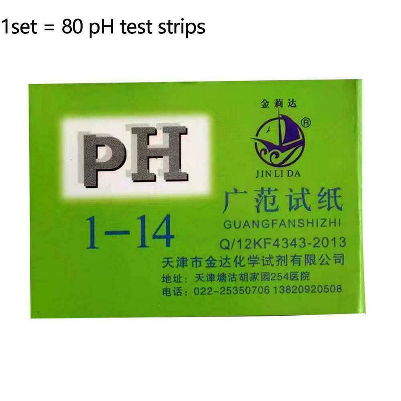 80x PH Test Paper Strip Tester Swimming Pool Food Liquid Indicator Cosmetic E2N0