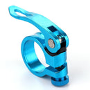31.8mm Seatpost Clamp Quick Release MTB Bike Seat Post Tube Clip (Blue) Newly