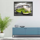 DIY Full Square Drill Diamond Painting Mosaic 5D Green Minibus Kit Bedroom Decor