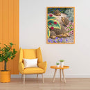 Hedgehog Family Oil Paint By Numbers Kit DIY Drawing for Adults Home Decora