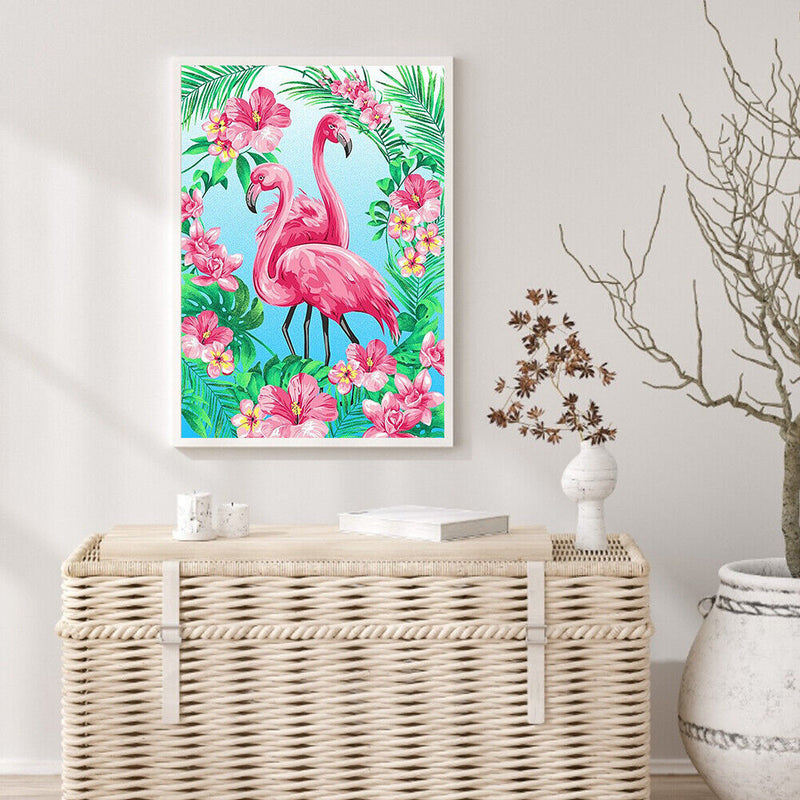 30x40cm 5D DIY Full Round Drill Diamond Painting Flamingo Animals Home Art Decor