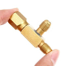 Tee Adapter 1/4X1/4X1/4"SAE Flare Add Micron Gauge Pump Set Access Vacuum K1O8