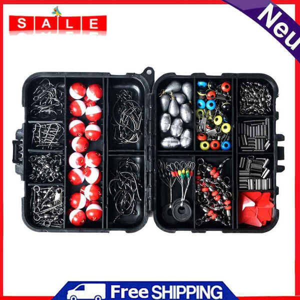 Treble Hook Jigs Swivels Fishing Lure Lead Floating Tackle with Box Fishing Kits