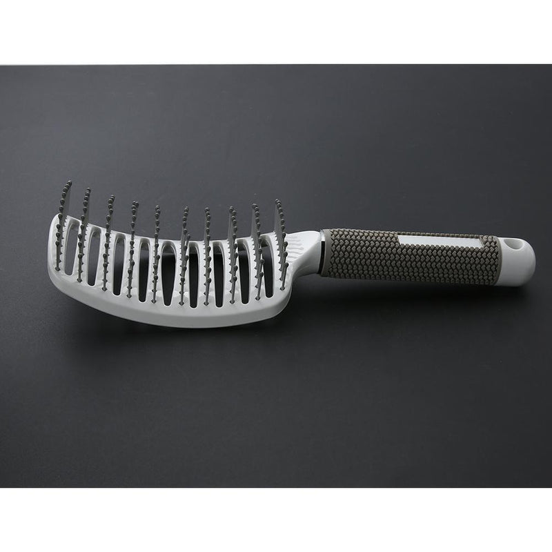 Professional Ribs Comb Women Wet Massage Styling Tool Hairbrush(White)