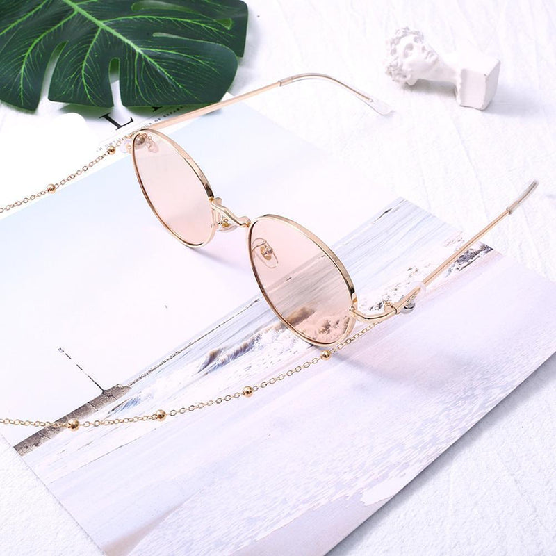 Round Bead Glasses Chain Women Men Eyeglasses Cord Strap Necklace Accessories