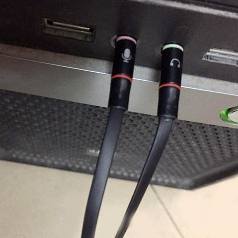 Headphone Splitter Audio Cable 3.5mm Female to 2 Male Adapter Aux Wire Cord