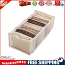 4pcs  Cloth Drawer Organizer Cabinet Closet  for Leggings (7 Cell White)