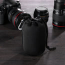 Neoprene DSLR Camera Lens Pouch SLR Lens Shockproof Soft Protective Bag (M)