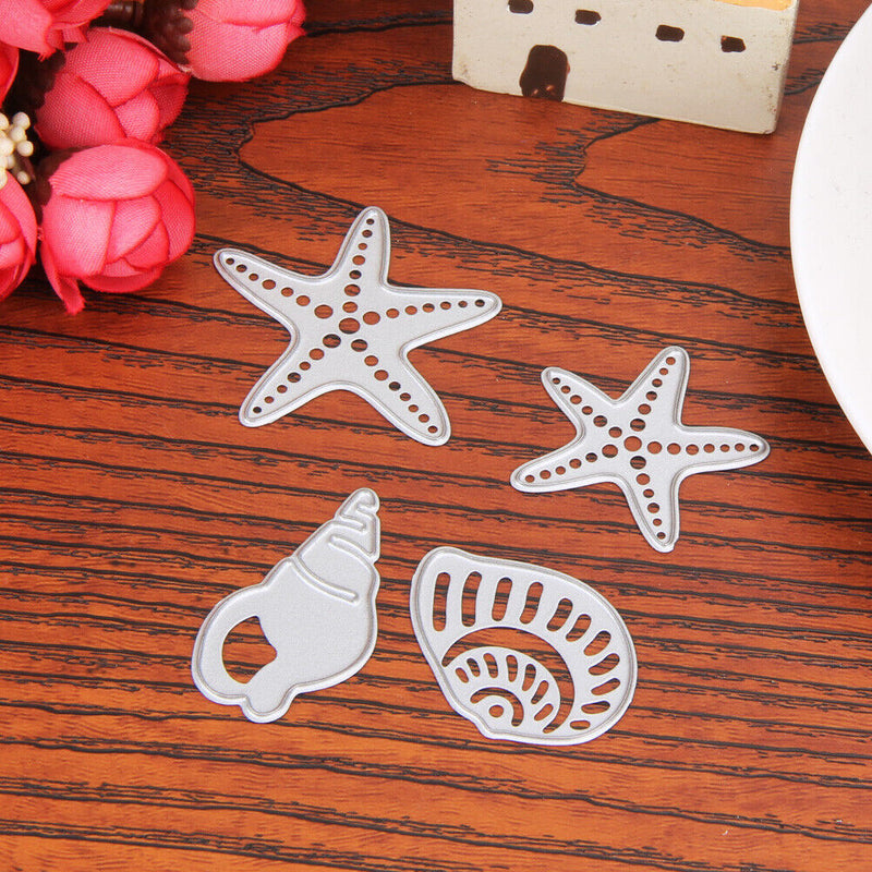 4pcs Sea Shells Cutting Dies Stencils for DIY Scrapbooking/Photo Steel