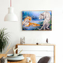 5D DIY Diamond Painting Tigers Full Round Drill Mosaic Art Picture Home Decor