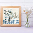 Ink Blue Flower Oil Paint By Numbers Kit DIY Acrylic Painting Wall Art Picture