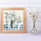 Ink Blue Flower Oil Paint By Numbers Kit DIY Acrylic Painting Wall Art Picture