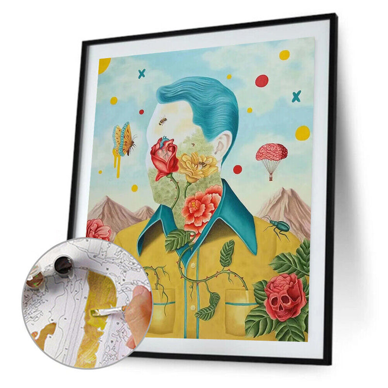 Flower Personification Oil Paint By Numbers DIY Acrylic Painting Home Decoration