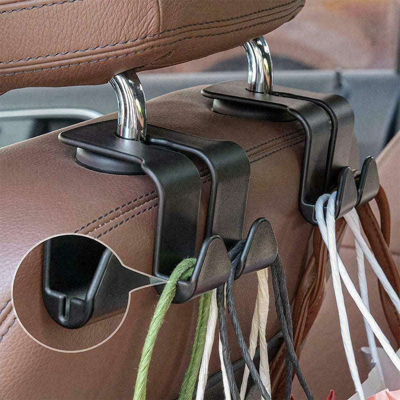 Plastic Car Back Seat Bag Handbag Hooks Storage Groceries Hanger Headrest T2Y0
