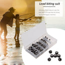 100pcs/Box Open Bite Lead 5 Size Fishing Clip Biting Round Fishing Accessories