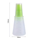 Silicone Oil Bottle with BBQ Grill Oil Brush Baking Kitchen Tools (Green)