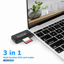 YC-432 Memory Card Reader USB C to USB 3.0 OTG Adapter for Laptop Phone Newly