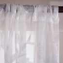 Romantic Floral Tulle Voile Curtain Drape Panel Sheer Scarf Valances White