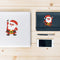 6pcs Adhesive Stickers DIY Round Christmas Santa Claus Diamond Painting Kit