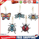 5pcs DIY Butterflies Full Special Shaped Diamond Painting Keychain (AA916)